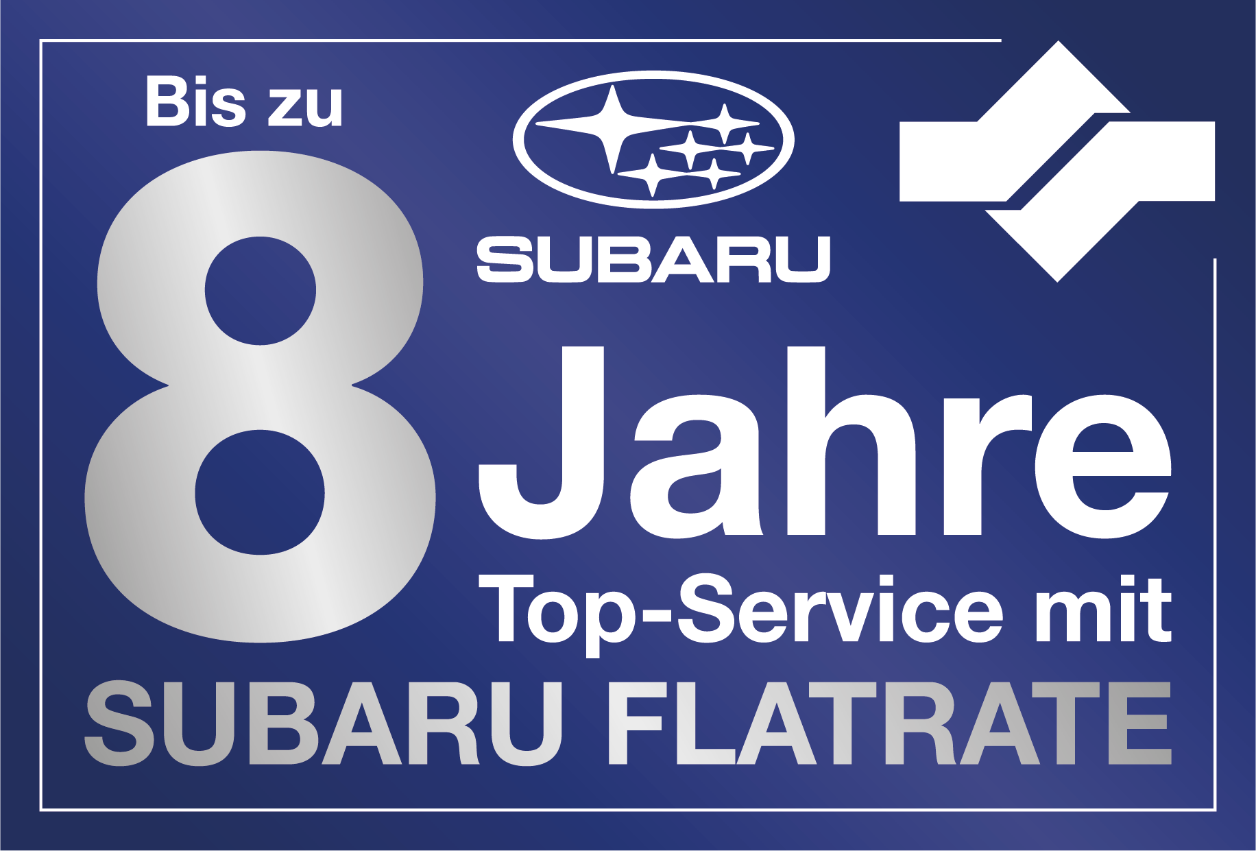 Flatrate Logo 8 Jahre Flatrate Logo 8 Jahre