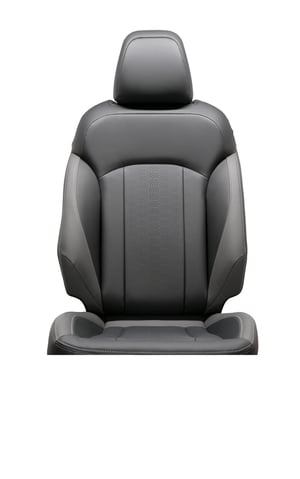 Sitz mit Lederpolster in schwarz/grau