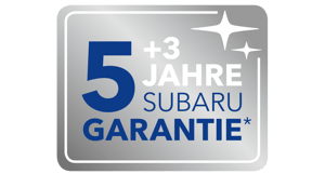 Subaru Garantie Logo für 5 + 3 Jahre